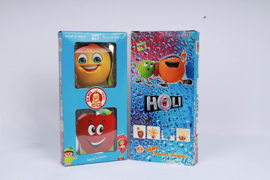 Holi Crackers (watermelon & strawberry) colour with paper bomb